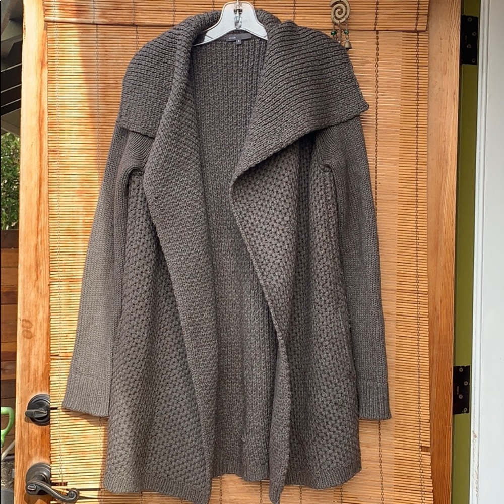 Vince knit open cardigan drape flowy open cozy comfy chic